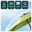VOUNOT - Parasol de jardin inclinable avec aeration et sac bandouliere 270cm vert olive - vignette