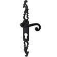 SECURY-T - Poignées de porte fer forgé COQ noir 330X36 mm Trou de cylindre i - vignette