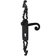 SECURY-T - Poignées de porte fer forgé COQ noir 330X36 mm Trou de clé L - vignette