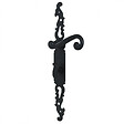 SECURY-T - Poignées de porte fer forgé COQ noir 330X36 mm à condamnation - vignette