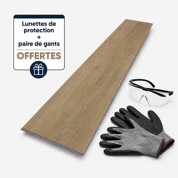 MCCOVER - Sol vinyle SPC clipsable 50,7 m² cèdre patiné - Sous couche intégrée, usure 0,5 mm Cèdre patiné - large