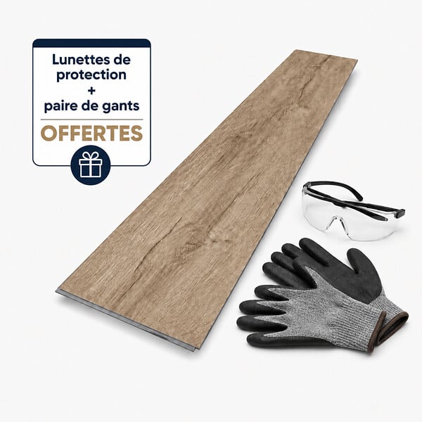MCCOVER - Sol vinyle SPC clipsable 31,2 m² chêne clair - Sous couche intégrée, usure 0,5 mm Chêne clair - large