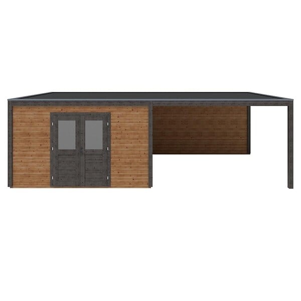 ALTANKA - Abri de jardin en bois Nova 8.06x4.09m - 32.96m2 - Ep. 28mm - Traité - 000486 - large