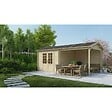 ALTANKA - Abri de jardin en bois - 18m2 - 5.79x3m - Ep. 28mm - Couleur: naturel - DOM764 - vignette
