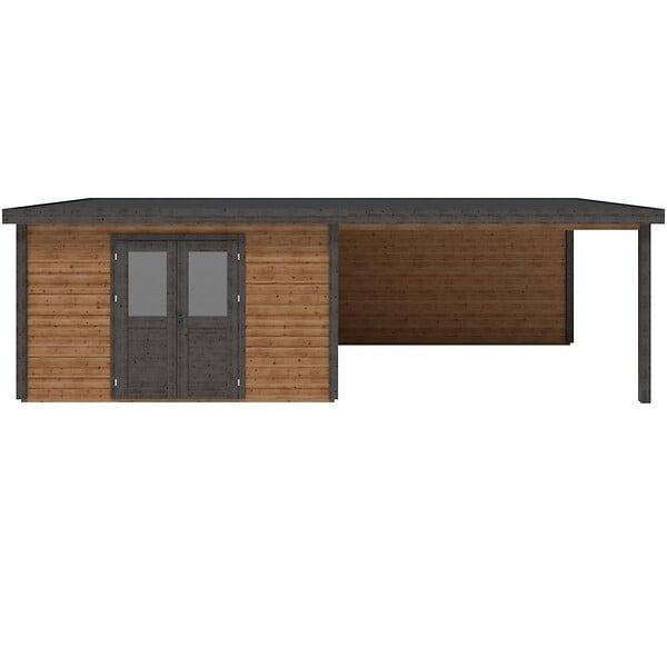 ALTANKA - Abri de jardin en bois Freya 7.06x3.09m - 21.81m2 - Ep. 28mm - Traité - 000474 - large