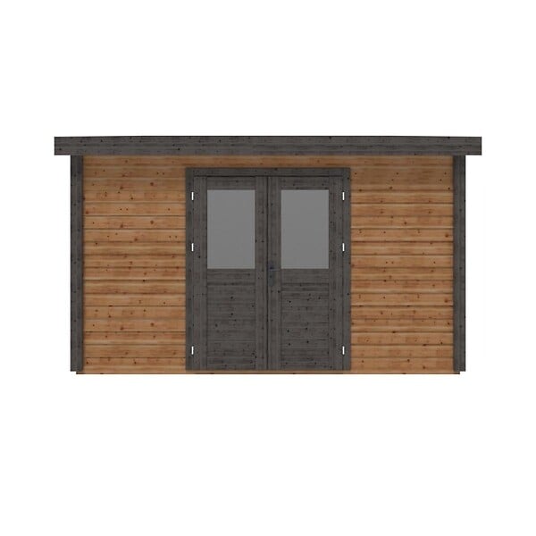 ALTANKA - Abri de jardin en bois Freya 4.09x4.09m - 16.73m2 - Ep. 28mm - Traité - 000468 - large