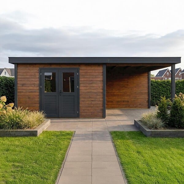 ALTANKA - Abri de jardin en bois Freya 6.56x3.09m - 20.27m2 - Ep. 28mm - Traité - 000473 - large