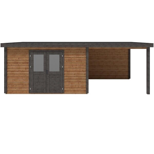 ALTANKA - Abri de jardin en bois Freya 6.56x3.09m - 20.27m2 - Ep. 28mm - Traité - 000473 - large