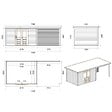 ALTANKA - Abri de jardin en bois Freya 6.56x3.09m - 20.27m2 - Ep. 28mm - Traité - 000473 - vignette