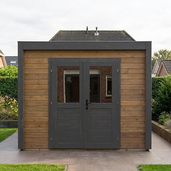 ALTANKA - Abri de jardin en bois Sora 3.09x3.09m - 9.55m2 - Ep. 28mm - Traité - 000476 - large
