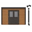ALTANKA - Abri de jardin en bois Sora 3.09x3.09m - 9.55m2 - Ep. 28mm - Traité - 000476 - vignette