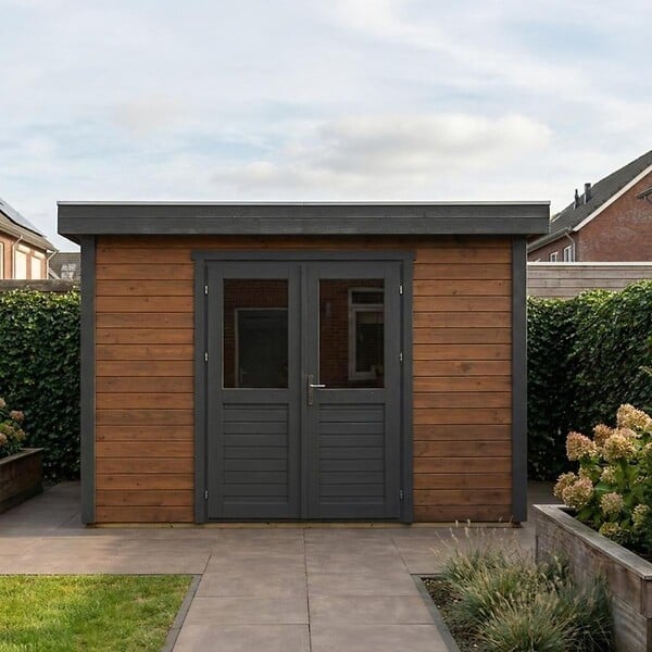 ALTANKA - Abri de jardin en bois Freya 4.09x3.09m - 12.64m2 - Ep. 28mm - Traité - 000467 - large