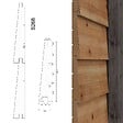 ALTANKA - Abri de jardin en bois Freya 4.09x3.09m - 12.64m2 - Ep. 28mm - Traité - 000467 - vignette