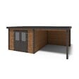 ALTANKA - Abri de jardin en bois Aura 6.06x4.09m - 18.72m2 - Ep. 28mm - Traité - 000471 - vignette
