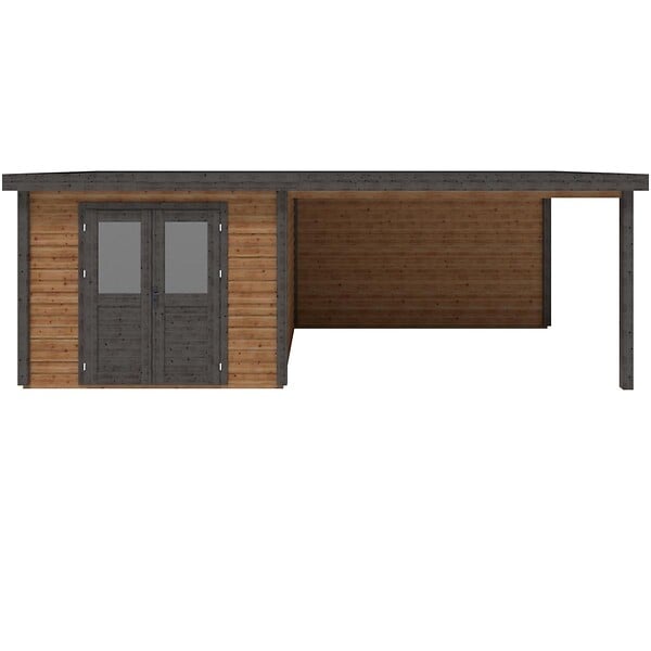 ALTANKA - Abri de jardin en bois Aura 7.06x3.09m - 21.81m2 - Ep. 28mm - Traité - 000470 - large