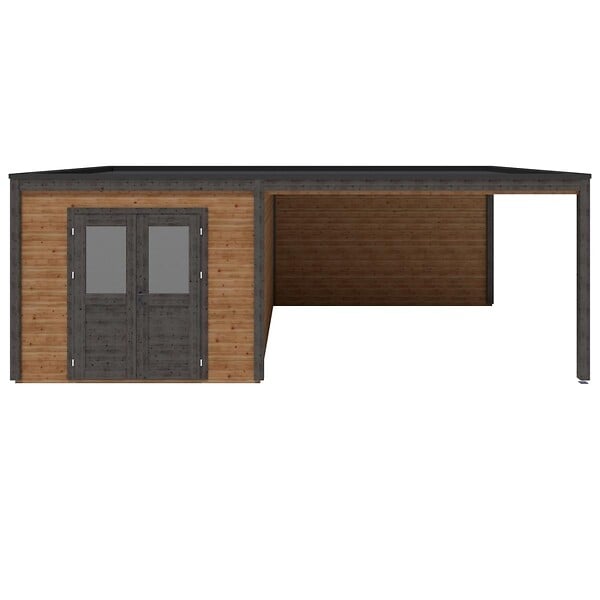 ALTANKA - Abri de jardin en bois Sora 7.06x4.09m - 28.87m2 - Ep. 28mm - Traité - 000483 - large