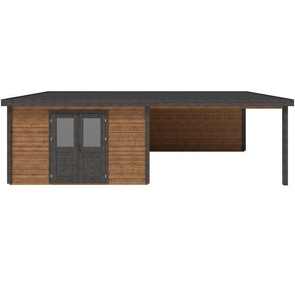 ALTANKA - Abri de jardin en bois Freya 8.06x4.09m - 32.96m2 - Ep. 28mm - Traité - 000475 - large