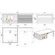 ALTANKA - Abri de jardin en bois Freya 8.06x4.09m - 32.96m2 - Ep. 28mm - Traité - 000475 - vignette