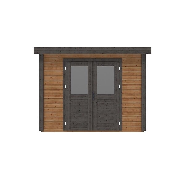 ALTANKA - Abri de jardin en bois Aura 3.09x3.09m - 9.55m2 - Ep. 28mm - Traité - 000465 - large