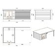 ALTANKA - Abri de jardin en bois Aura 7.06x4.09m - 28.87m2 - Ep. 28mm - Traité - 000472 - vignette