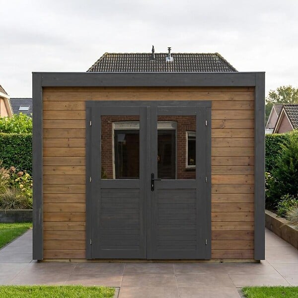 ALTANKA - Abri de jardin en bois Sora 3.09x4.09m - 12.64m2 - Ep. 28mm - Traité - 000477 - large