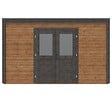 ALTANKA - Abri de jardin en bois Nova 4.09x3.09m - 12.64m2 - Ep. 28mm - Traité - 000478 - vignette