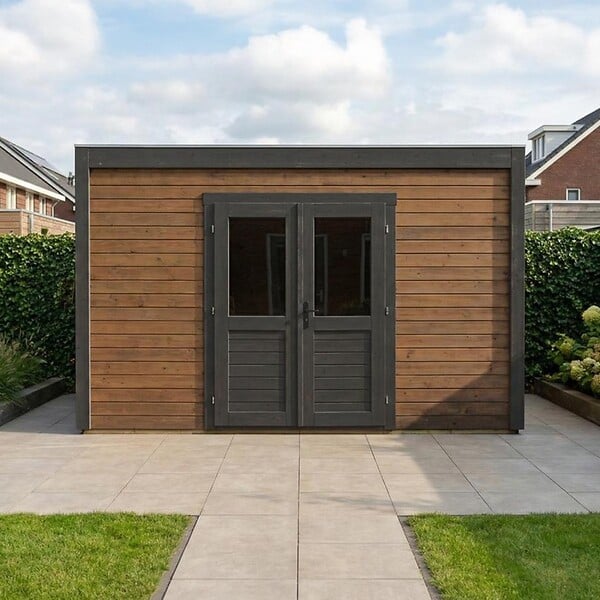 ALTANKA - Abri de jardin en bois Nova 4.09x4.09m - 16.73m2 - Ep. 28mm - Traité - 000479 - large