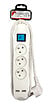 GO/ON - Bloc multiprises avec terre - 3 prises et 2 USB - vignette