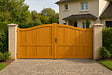 GD MENUISERIES - Portail En Bois Plein L3,50m x H1,60/1,80m - vignette