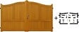 GD MENUISERIES - Portail En Bois Plein L3,50m x H1,60/1,80m - vignette