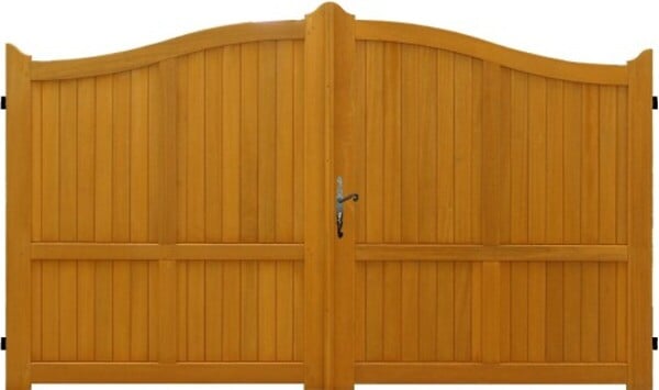 GD MENUISERIES - Portail En Bois Plein L3,50m x H1,60/1,80m - large