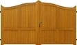 GD MENUISERIES - Portail En Bois Plein L3,50m x H1,60/1,80m - vignette