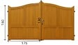 GD MENUISERIES - Portail En Bois Plein L3,50m x H1,60/1,80m - vignette