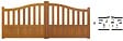 GD MENUISERIES - Portail En Bois Ajouree L3,50m x H1,10/1,30 - vignette
