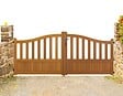 GD MENUISERIES - Portail En Bois Ajouree L3,50m x H1,10/1,30 - vignette