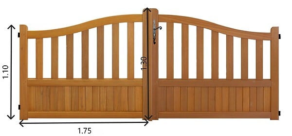 GD MENUISERIES - Portail En Bois Ajouree L3,50m x H1,10/1,30 - large