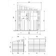 TIMBELA - TIMBELA M339A  Abri de Jardin en Bois Naturel (avec paroi latérale) -H244xl218xL318 cm/6 m2 - vignette