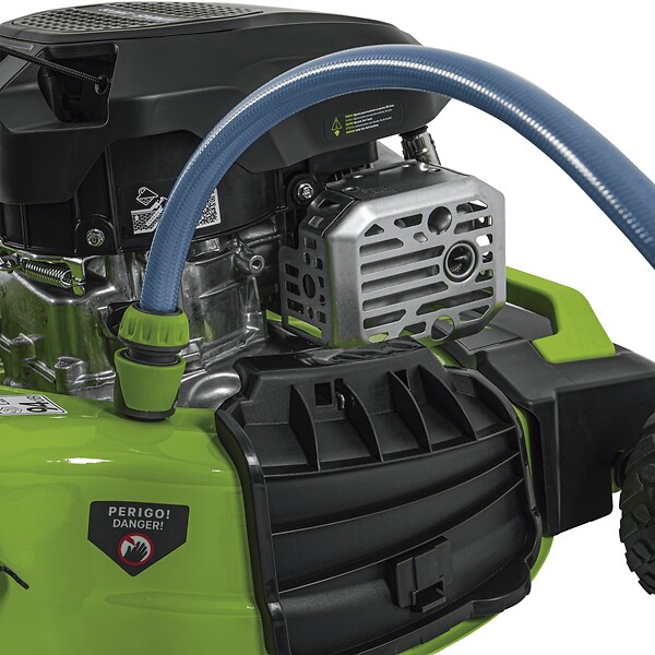 VITO - Tondeuse Thermique Essence 4,5 CV 144 cc Moteur 4T - Coupe 46cm Bac 60L Mulching 7 hauteurs 25 à 75mm Pelouse 1250m² VITO - large