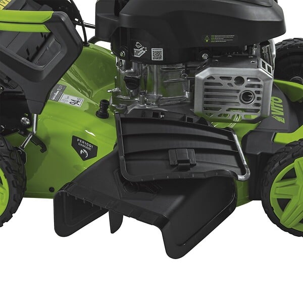 VITO - Tondeuse Thermique Essence 4,5 CV 144 cc Moteur 4T - Coupe 46cm Bac 60L Mulching 7 hauteurs 25 à 75mm Pelouse 1250m² VITO - large