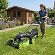 VITO - Tondeuse à gazon Thermique 5.5 CV 190cc Moteur 4T Essence Coupe 51cm Bac 60L Mulching 7 hauteurs 25 à 75mm Entretien Jardin VITO - vignette