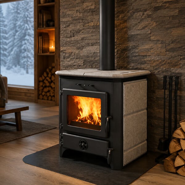 MBS - Poêle à bois VULKAN II Pierre Ollaire 8 kW - - large