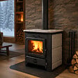 MBS - Poêle à bois VULKAN II Pierre Ollaire 8 kW - - vignette