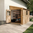TIMBELA - TIMBELA M339  Abri de Jardin en Bois Naturel (sans paroi latérale) - H243xl216xL318 cm/6 m2 - vignette
