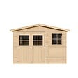 TIMBELA - Abri de Jardin en Bois Naturel - H226xl324xL516 cm / 15 m² - M337 - vignette