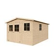 TIMBELA - Abri de Jardin en Bois - H226x324x416 cm / 12 m² - M336 - vignette