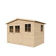 TIMBELA - Abri de Jardin en Bois Naturel - H226x318x220 cm / 6 m² - M334 - vignette