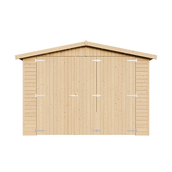 TIMBELA - TIMBELA M102 - GARAGE en bois Naturel - H222xL616xl324 cm / 18 m² - large
