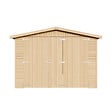 TIMBELA - TIMBELA M101 - GARAGE en Bois Naturel - H222xL516xl324 cm /15 m² - vignette