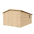 TIMBELA - TIMBELA M101 - GARAGE en Bois Naturel - H222xL516xl324 cm /15 m² - vignette