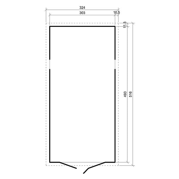 TIMBELA - TIMBELA M101 - GARAGE en Bois Naturel - H222xL516xl324 cm /15 m² - large